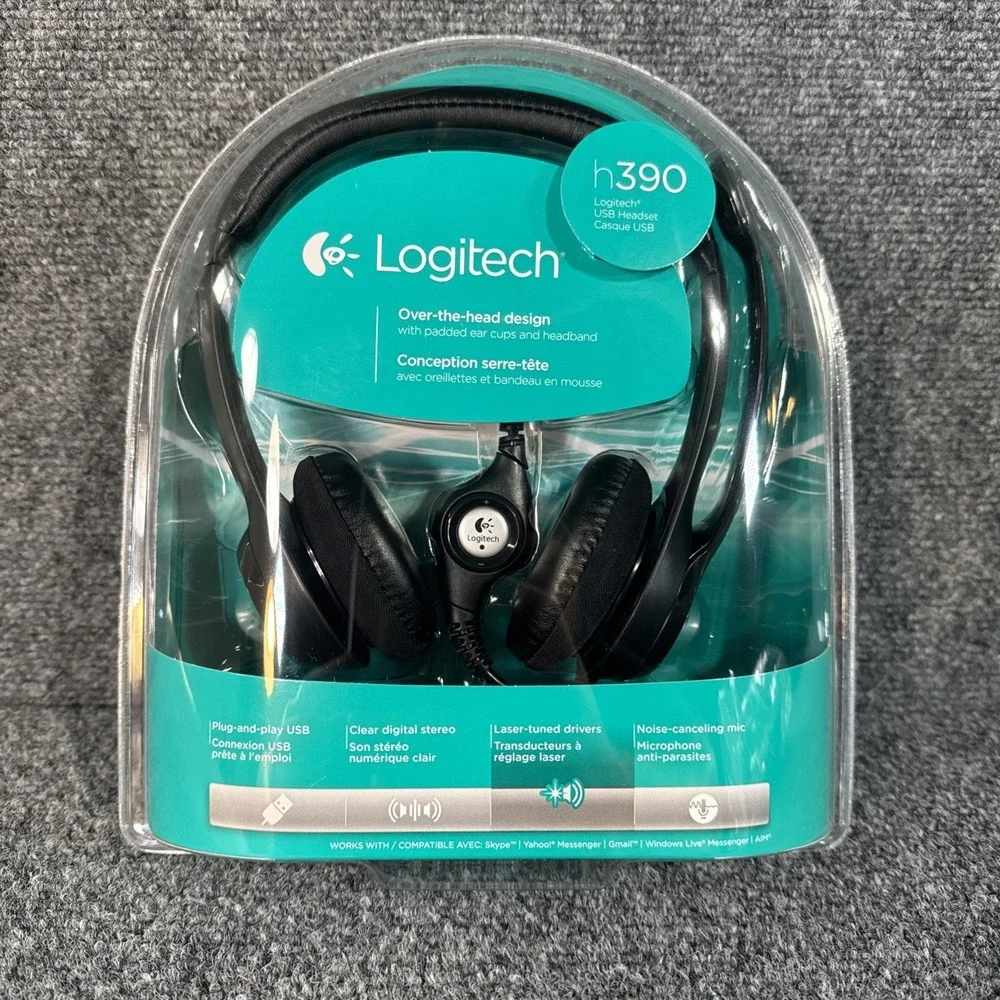Logitech H390 Over-Head Comfort USB Headset w/ Noise-Canceling Microphone